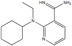 2-[cyclohexyl(ethyl)amino]pyridine-3-carboximidamide,,结构式