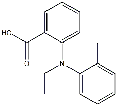 2-[ethyl(2-methylphenyl)amino]benzoic acid Struktur