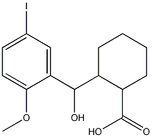 2-[hydroxy(5-iodo-2-methoxyphenyl)methyl]cyclohexane-1-carboxylic acid,,结构式