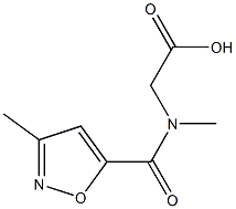 2-[N-methyl(3-methyl-1,2-oxazol-5-yl)formamido]acetic acid Struktur