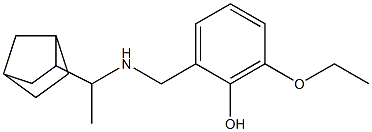 2-{[(1-{bicyclo[2.2.1]heptan-2-yl}ethyl)amino]methyl}-6-ethoxyphenol,,结构式