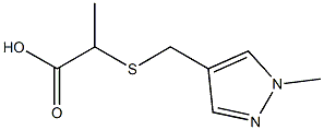 2-{[(1-methyl-1H-pyrazol-4-yl)methyl]sulfanyl}propanoic acid Structure