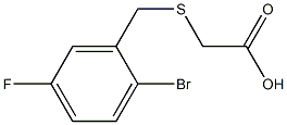 2-{[(2-bromo-5-fluorophenyl)methyl]sulfanyl}acetic acid 化学構造式