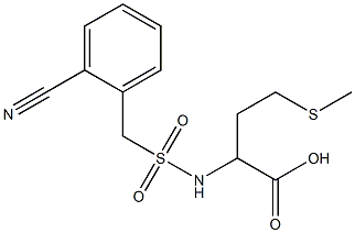 2-{[(2-cyanophenyl)methane]sulfonamido}-4-(methylsulfanyl)butanoic acid Structure