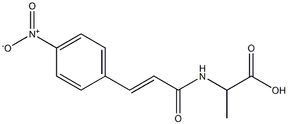 2-{[(2E)-3-(4-nitrophenyl)prop-2-enoyl]amino}propanoic acid Struktur