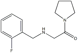 2-{[(2-fluorophenyl)methyl]amino}-1-(pyrrolidin-1-yl)ethan-1-one 化学構造式