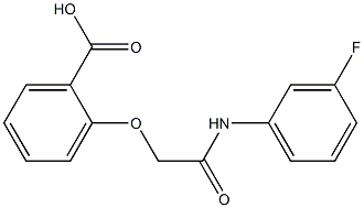 2-{[(3-fluorophenyl)carbamoyl]methoxy}benzoic acid Struktur