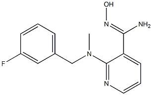 2-{[(3-fluorophenyl)methyl](methyl)amino}-N'-hydroxypyridine-3-carboximidamide 结构式