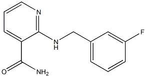 2-{[(3-fluorophenyl)methyl]amino}pyridine-3-carboxamide Struktur