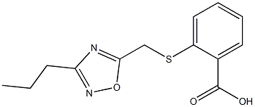 2-{[(3-propyl-1,2,4-oxadiazol-5-yl)methyl]thio}benzoic acid