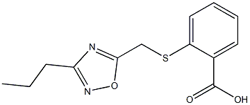 2-{[(3-propyl-1,2,4-oxadiazol-5-yl)methyl]thio}benzoic acid Structure