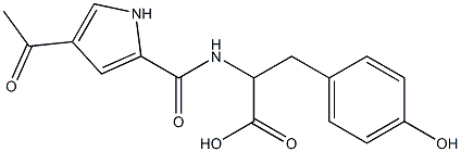 2-{[(4-acetyl-1H-pyrrol-2-yl)carbonyl]amino}-3-(4-hydroxyphenyl)propanoic acid Structure