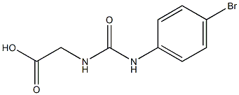 2-{[(4-bromophenyl)carbamoyl]amino}acetic acid 化学構造式