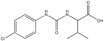 2-{[(4-chlorophenyl)carbamoyl]amino}-3-methylbutanoic acid 化学構造式