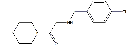 2-{[(4-chlorophenyl)methyl]amino}-1-(4-methylpiperazin-1-yl)ethan-1-one 化学構造式