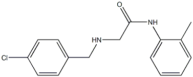 2-{[(4-chlorophenyl)methyl]amino}-N-(2-methylphenyl)acetamide,,结构式
