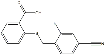  2-{[(4-cyano-2-fluorophenyl)methyl]sulfanyl}benzoic acid