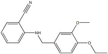 2-{[(4-ethoxy-3-methoxyphenyl)methyl]amino}benzonitrile 化学構造式