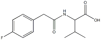 2-{[(4-fluorophenyl)acetyl]amino}-3-methylbutanoic acid Struktur