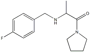 2-{[(4-fluorophenyl)methyl]amino}-1-(pyrrolidin-1-yl)propan-1-one 化学構造式
