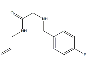 2-{[(4-fluorophenyl)methyl]amino}-N-(prop-2-en-1-yl)propanamide 化学構造式