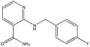 2-{[(4-fluorophenyl)methyl]amino}pyridine-3-carboxamide 化学構造式