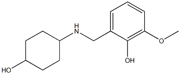 2-{[(4-hydroxycyclohexyl)amino]methyl}-6-methoxyphenol Struktur