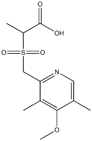 2-{[(4-methoxy-3,5-dimethylpyridin-2-yl)methane]sulfonyl}propanoic acid Structure