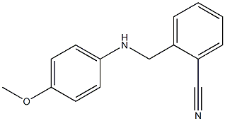 2-{[(4-methoxyphenyl)amino]methyl}benzonitrile Struktur