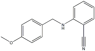 2-{[(4-methoxyphenyl)methyl]amino}benzonitrile Struktur