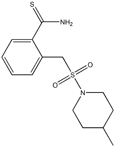 2-{[(4-methylpiperidine-1-)sulfonyl]methyl}benzene-1-carbothioamide Struktur