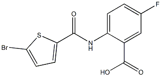 2-{[(5-bromothien-2-yl)carbonyl]amino}-5-fluorobenzoic acid Struktur