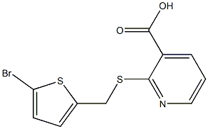 2-{[(5-bromothiophen-2-yl)methyl]sulfanyl}pyridine-3-carboxylic acid Structure