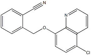 2-{[(5-chloroquinolin-8-yl)oxy]methyl}benzonitrile Struktur