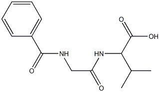 2-{[(benzoylamino)acetyl]amino}-3-methylbutanoic acid Structure