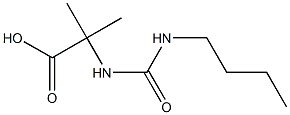 2-{[(butylamino)carbonyl]amino}-2-methylpropanoic acid 化学構造式