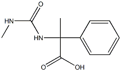 2-{[(methylamino)carbonyl]amino}-2-phenylpropanoic acid,,结构式