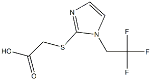 2-{[1-(2,2,2-trifluoroethyl)-1H-imidazol-2-yl]sulfanyl}acetic acid,,结构式