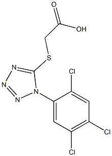 2-{[1-(2,4,5-trichlorophenyl)-1H-1,2,3,4-tetrazol-5-yl]sulfanyl}acetic acid 结构式