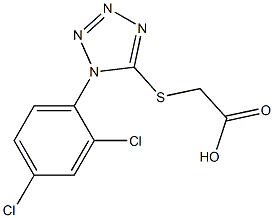 2-{[1-(2,4-dichlorophenyl)-1H-1,2,3,4-tetrazol-5-yl]sulfanyl}acetic acid 化学構造式