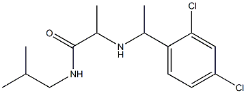 2-{[1-(2,4-dichlorophenyl)ethyl]amino}-N-(2-methylpropyl)propanamide 化学構造式