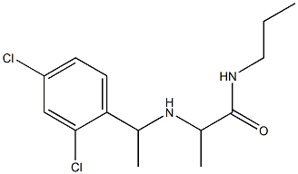 2-{[1-(2,4-dichlorophenyl)ethyl]amino}-N-propylpropanamide Structure