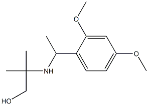 2-{[1-(2,4-dimethoxyphenyl)ethyl]amino}-2-methylpropan-1-ol,,结构式
