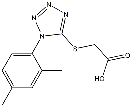 2-{[1-(2,4-dimethylphenyl)-1H-1,2,3,4-tetrazol-5-yl]sulfanyl}acetic acid,,结构式