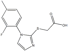  2-{[1-(2-fluoro-4-methylphenyl)-1H-imidazol-2-yl]sulfanyl}acetic acid