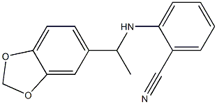 2-{[1-(2H-1,3-benzodioxol-5-yl)ethyl]amino}benzonitrile Struktur