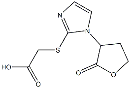 2-{[1-(2-oxooxolan-3-yl)-1H-imidazol-2-yl]sulfanyl}acetic acid,,结构式