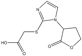 2-{[1-(2-oxooxolan-3-yl)-1H-imidazol-2-yl]sulfanyl}acetic acid Structure