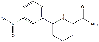 2-{[1-(3-nitrophenyl)butyl]amino}acetamide,,结构式