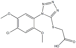 2-{[1-(4-chloro-2,5-dimethoxyphenyl)-1H-1,2,3,4-tetrazol-5-yl]sulfanyl}acetic acid Structure